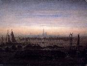 Caspar David Friedrich Greifswald w swietle ksiezyca painting